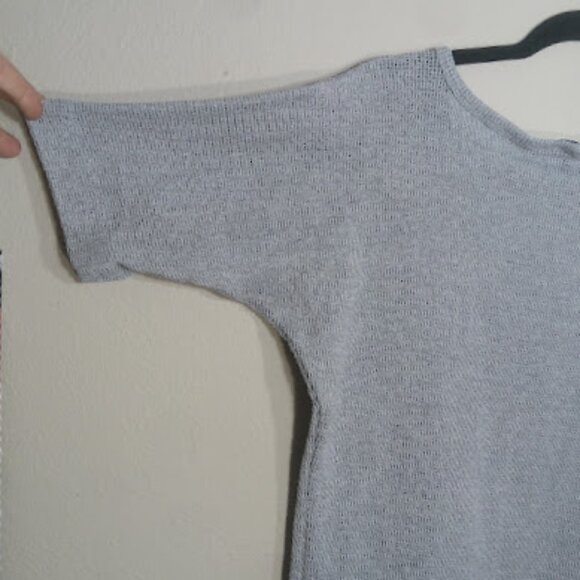Standard James Perse | Grey Open Slub Waffle Knit Cotton Short Sleeve T-Shirt 0 - Picture 5 of 9